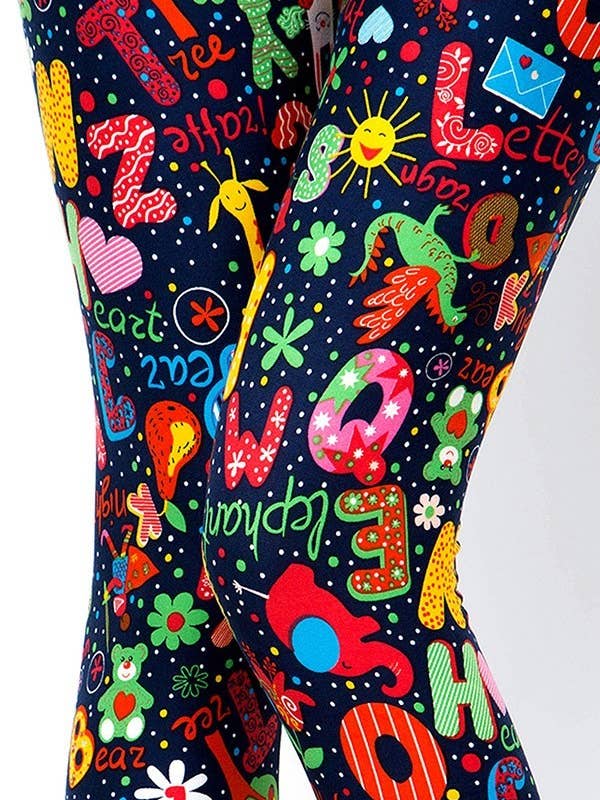 Balloon Animal ABC CAPRI Style Plus Size CURVY Leggings for wholesale by Love 4 Leggings