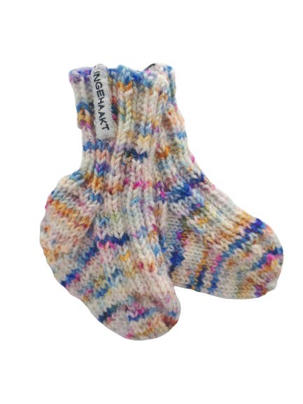 Bioluxe twisting delft blue socks for wholesale by Ingehaakt