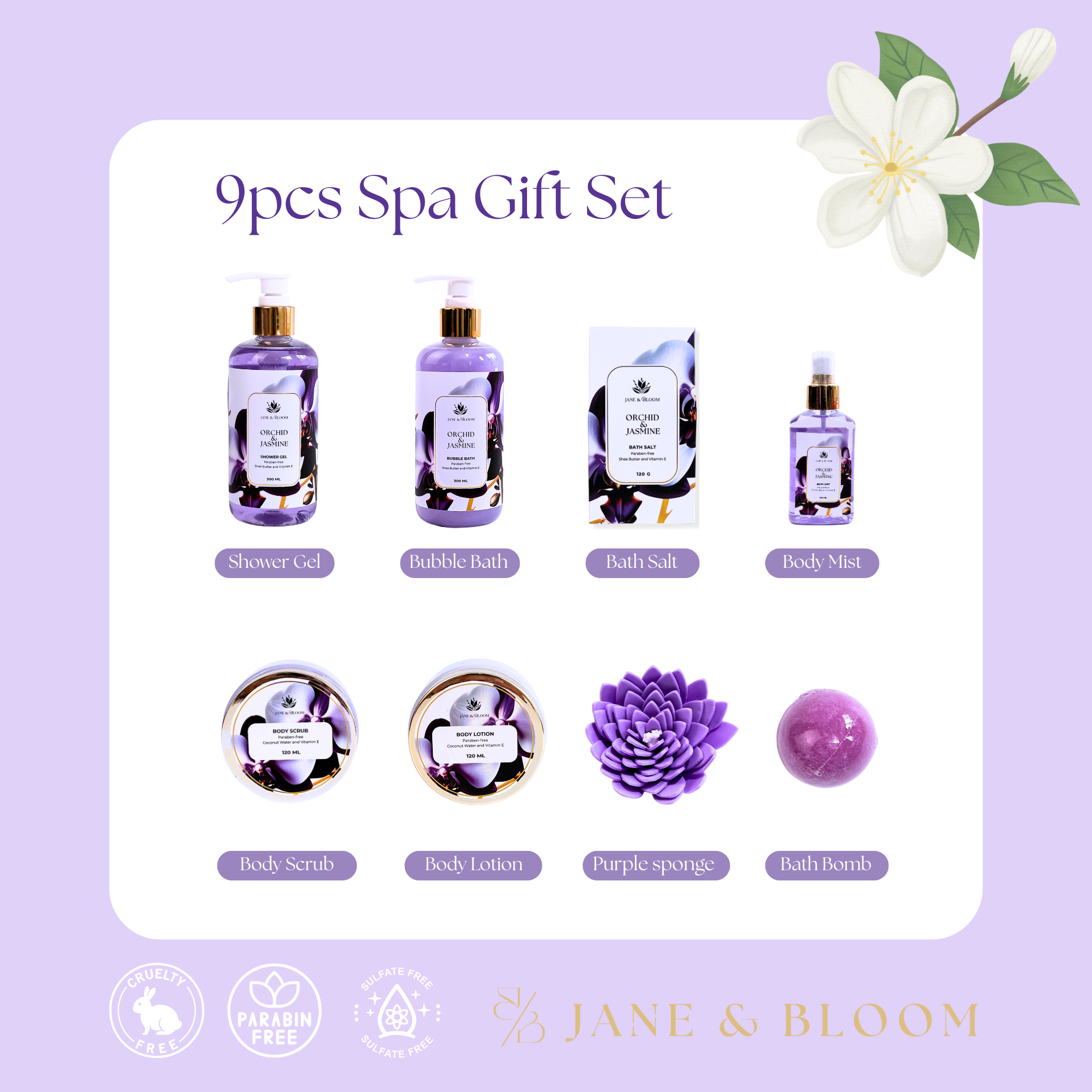 Jane & Bloom - Wholesale Bath & Body Set - 3 Spa Gift Baskets (Mix)7