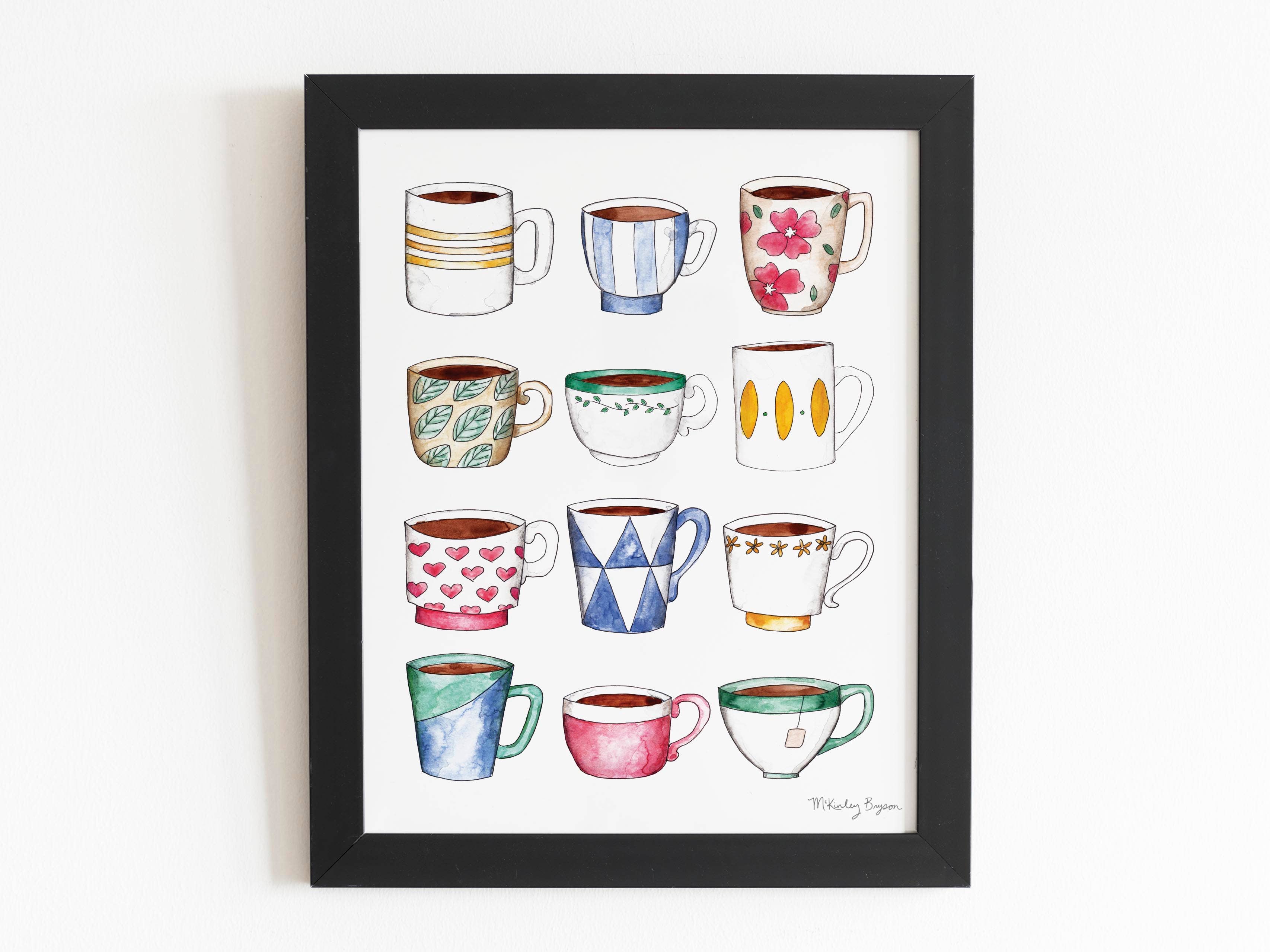 Lucky Bat Paper Co. - Wholesale Art Print - Mug Collection | Watercolor Print1