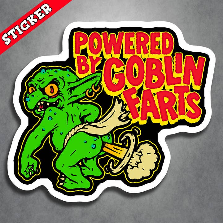 Realizzato da Goblin Farts Goblincore Gamer Sticker - RPG Funny per la vendita all'ingrosso da parte di Monsters and Martians LLC