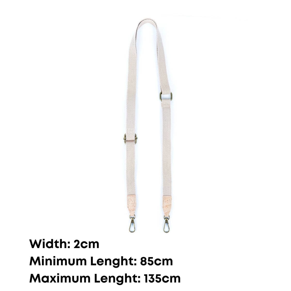 Meninas Bonitas Cork - Vente Sangle pour sac – femme - Bandoulière ajustable en liège et coton L-10776