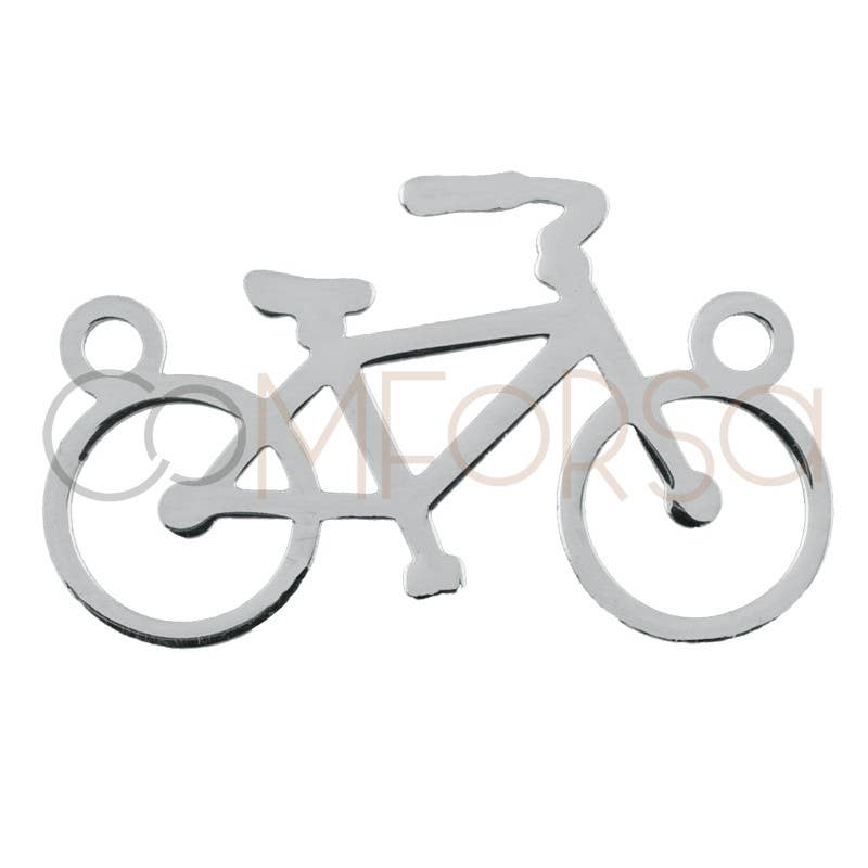 COM FORSA SL - Wholesale Individual Charm/Pendant - Gold-Plated Sterling Silver 925 Bicycle Pendant-Connector 160
