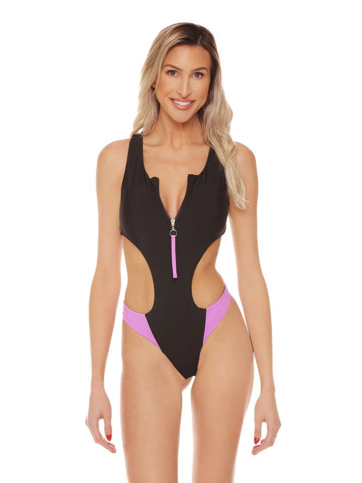 Summer One Piece - My Private Jet Black for wholesale by Salty Mermaid