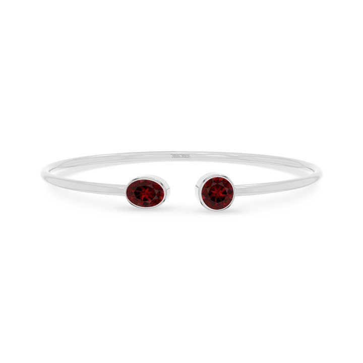 Natural Garnet Twister Cuff Bracelet,Silver & Gold Vermeil for wholesale by Nature Crafts
