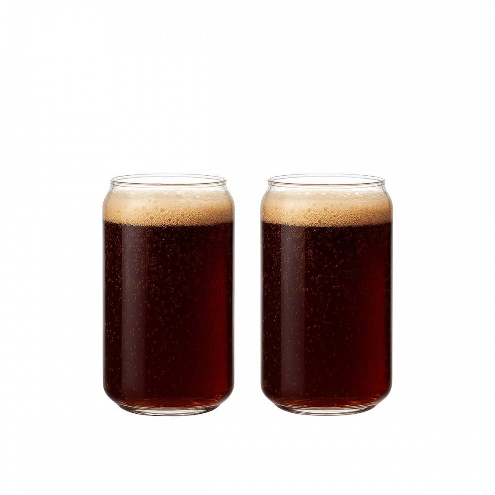 AULICA – Engroshandel Drikkeglas/kop – Høje drikkeglas formet som dåser 380 ml - sæt med 23