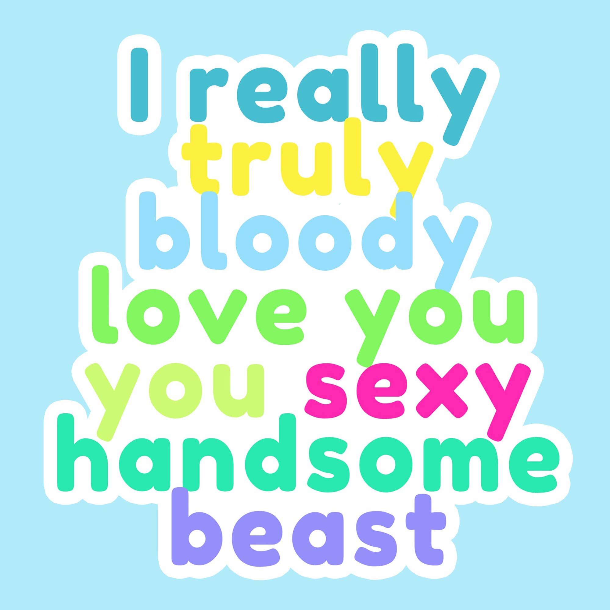 Go La La – wholesale Birthday card – Handsome Beast - square birthday card3