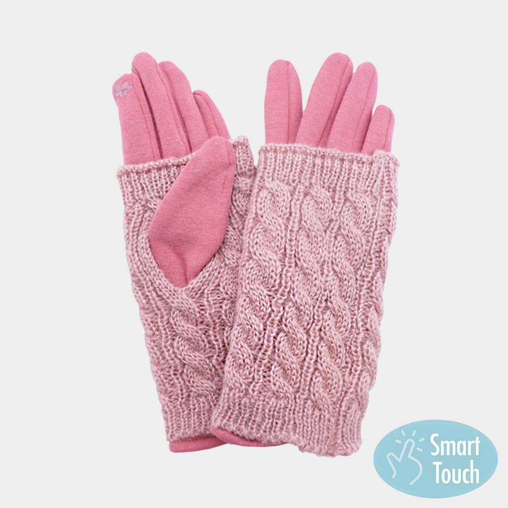 Sensibling Corp. - Wholesale Gloves - Women's - Cable Knit Smart Touch Gloves2