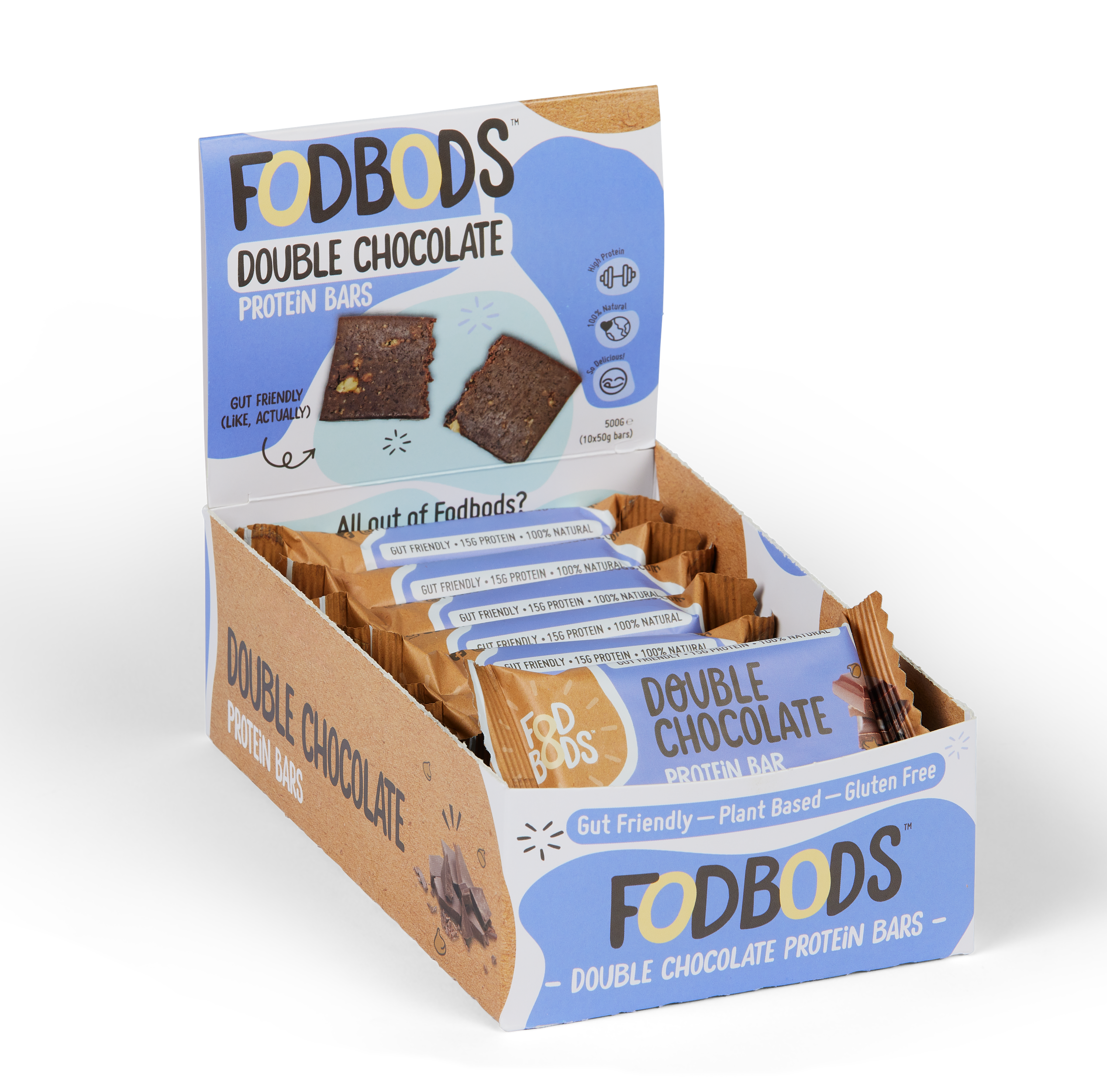 Fodbods - Wholesale Snack bar - Fodbods – Double Choc Protein Bars – 12x 50g2