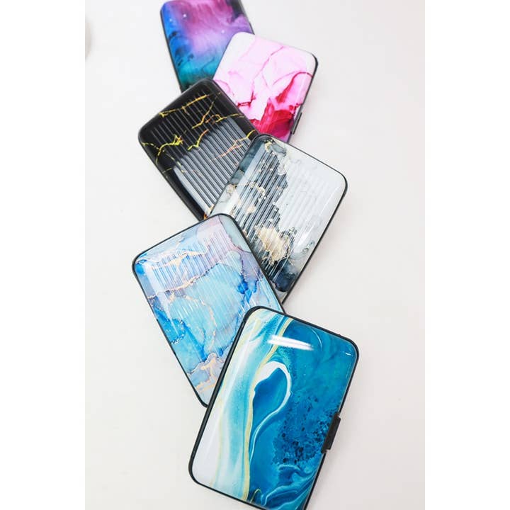 MIX COLOR Marble Design Ulta Slim Card Caddy for wholesale on Faire
