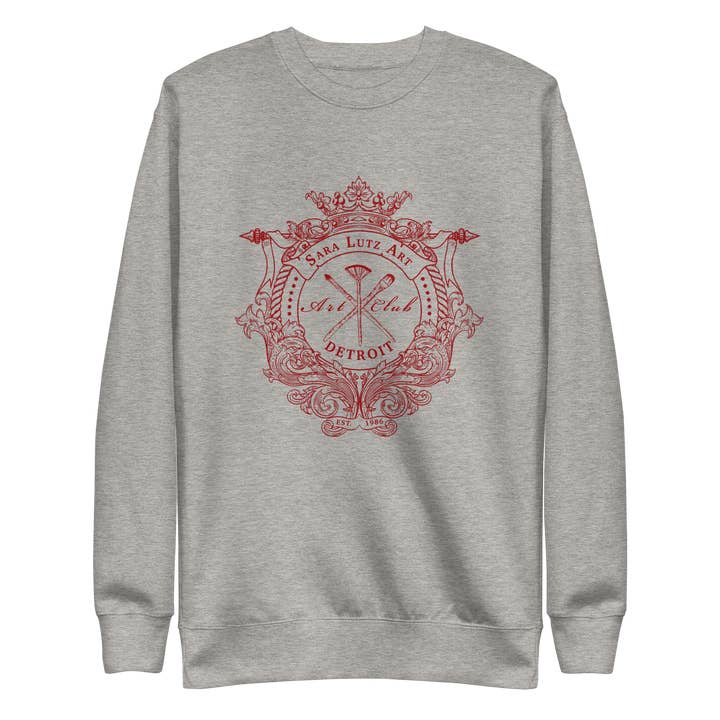 Sara Lutz Art - Wholesale Graphic Sweatshirt - Unisex - Art Club Crest Sweatshirt2