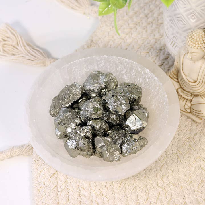 Natures Artifacts Inc – wholesale Spiritual stone/crystal – 1 lb Natural Pyrite Clusters (Small-Medium Sized)0