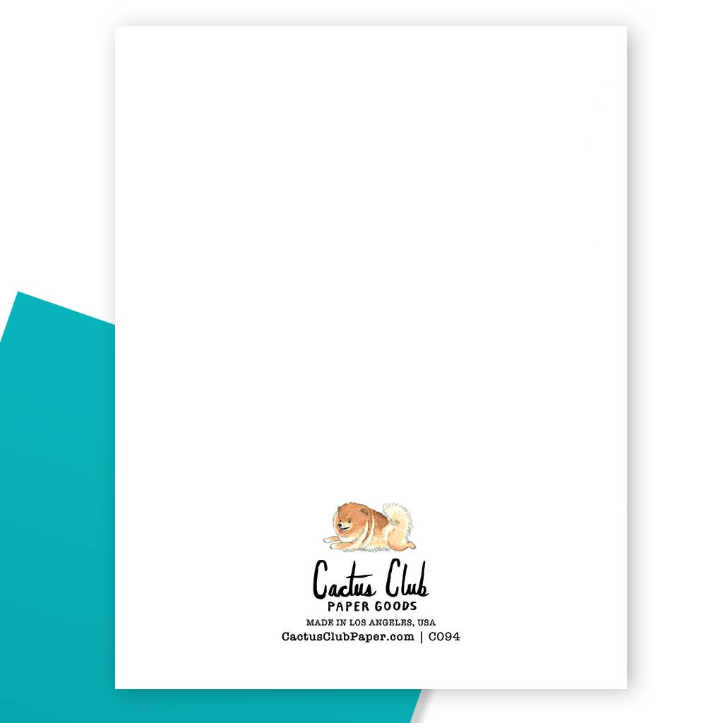 Party Mouse Studio - Wholesale Everyday Greeting Card - Pomeranian Card1