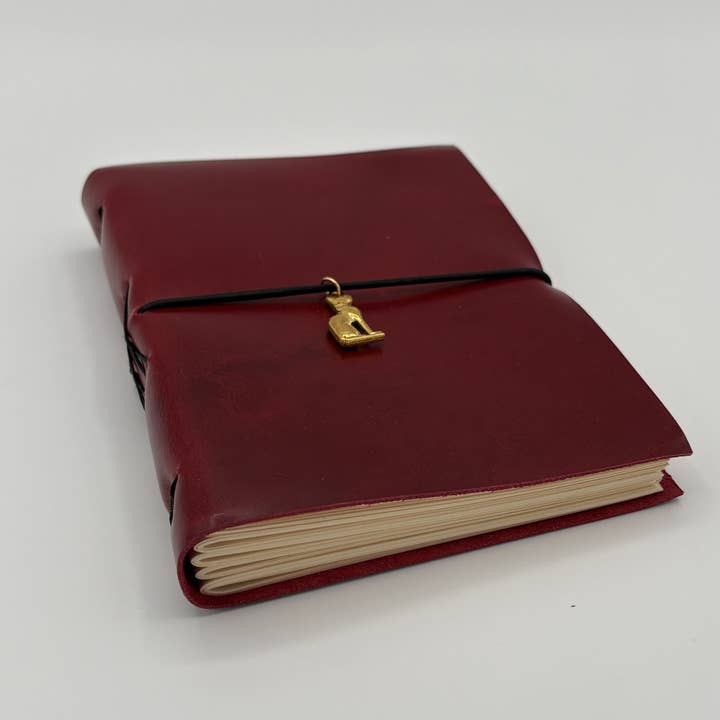 Handcrafted Soft Cover Leather Journal Red - Cruelty-Free for wholesale by Dandarah (Ships from USA)