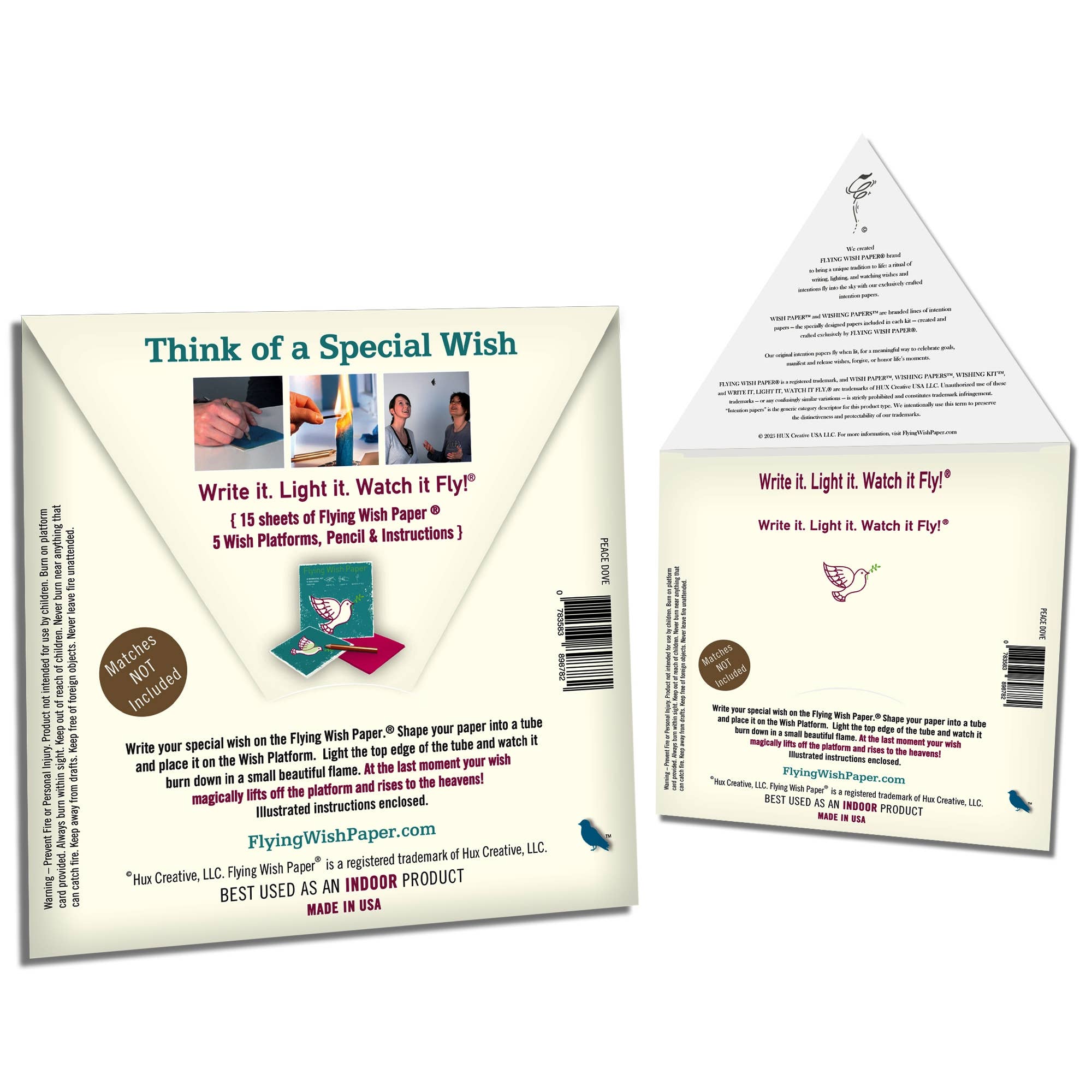 FLYING WISH PAPER ® - Vendita all'ingrosso Kit per lavoretti fai da te - COLOMBA DELLA PACE – CARTA DEI DESIDERI™ Benessere Interattivo, Consapevolezza1