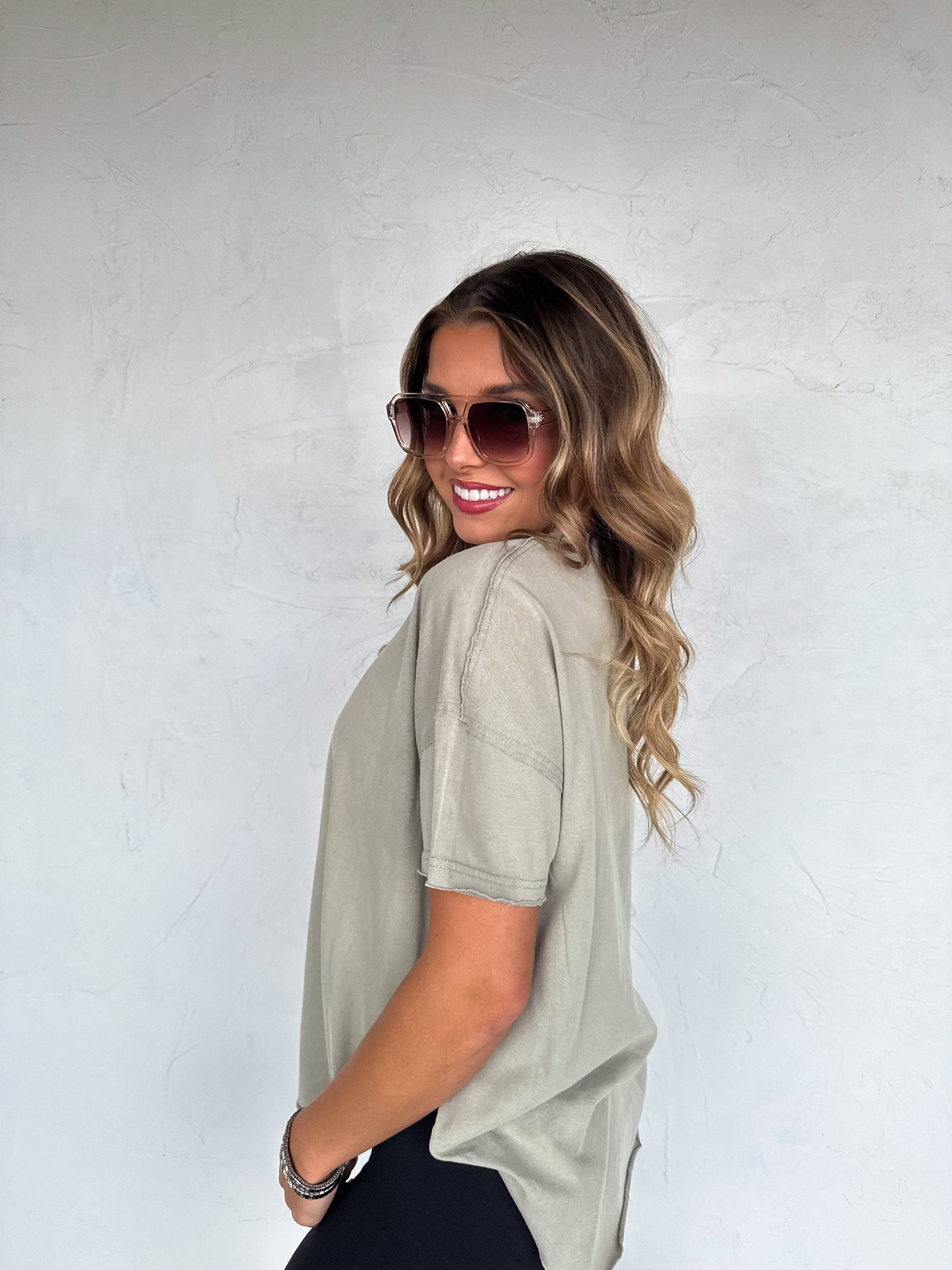 BLAKELEY - Wholesale T-Shirt - Women's - NEW COLORS- JOEY WASHED COTTON BOYFRIEND TEE11