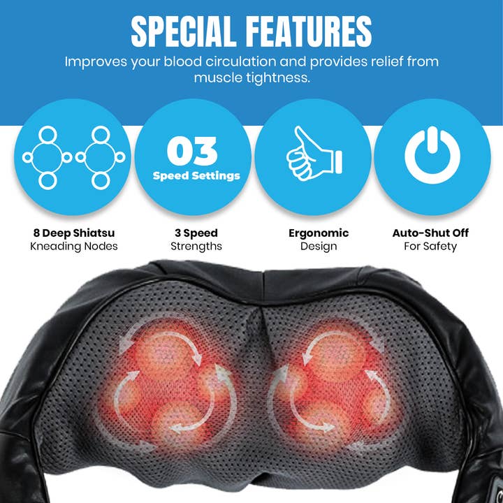 Pursonic - Wholesale Body Massager - 3D Shiatsu Heating Back and Neck Massager