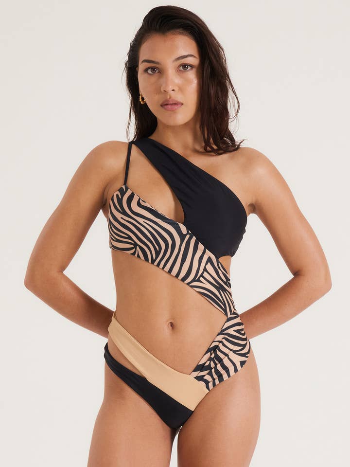 Sancha The Brand - Wholesale One Piece Swimsuit - Women's - CALIDI Zebra One Piece Swimsuit4