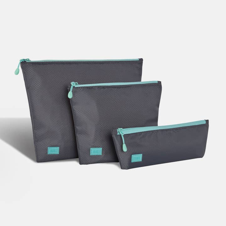 Toiletry Pouch 3 Piece Set - Quiet Shade for wholesale by Built NY