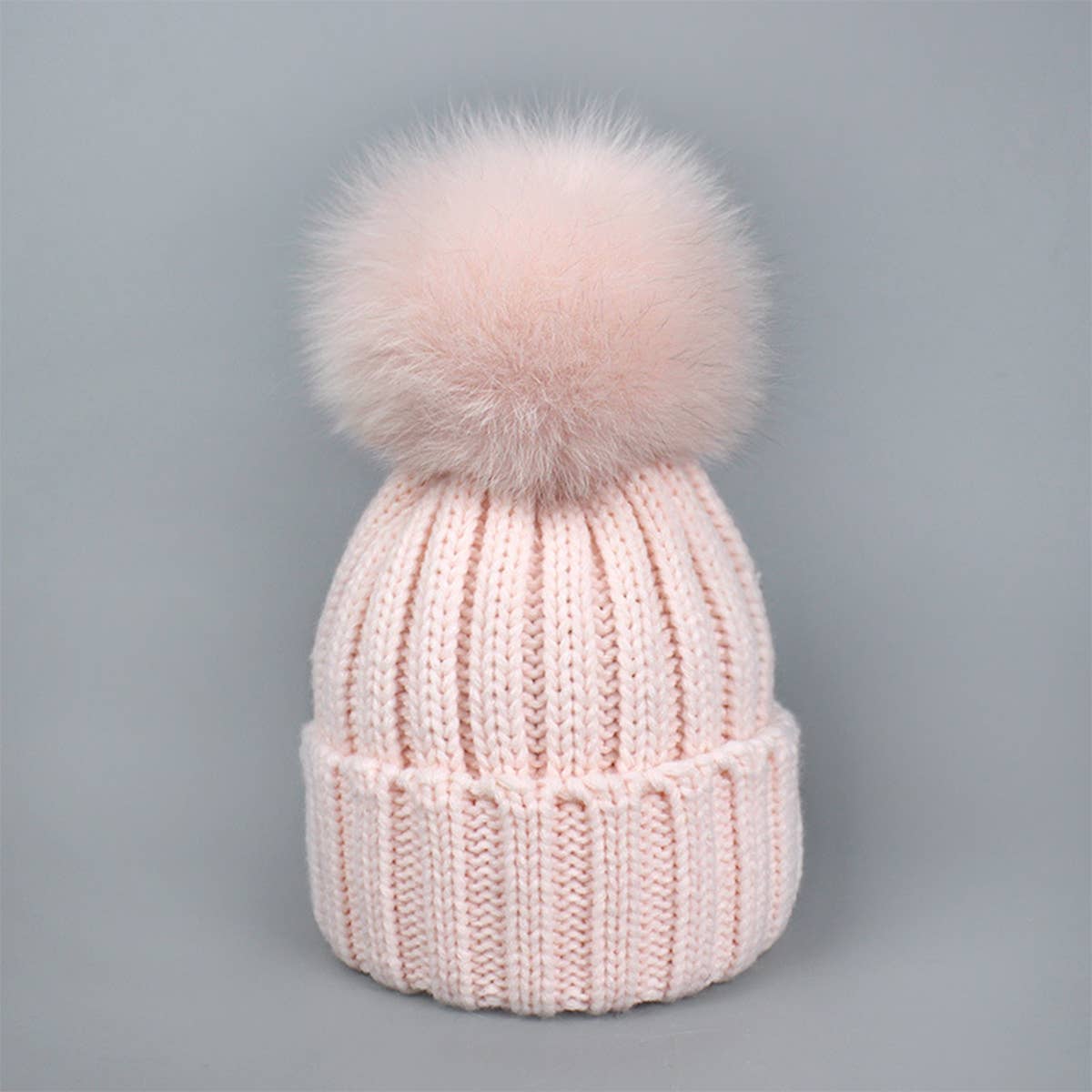 ACCITY - Wholesale Beanie - Women's - Winter Warm Hat with Real Fox Fur Pom Pom_CWAH049843