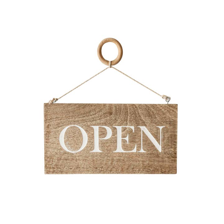 Foreside Home & Garden - Wholesale Sign - Brooks Wood Hanging Open Closed Sign4