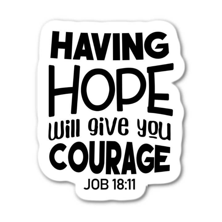 Stick-It Expressions – Adesivos para telefone e portátil por atacado – Ter Esperança Dar-te-á Coragem Jó 18:110