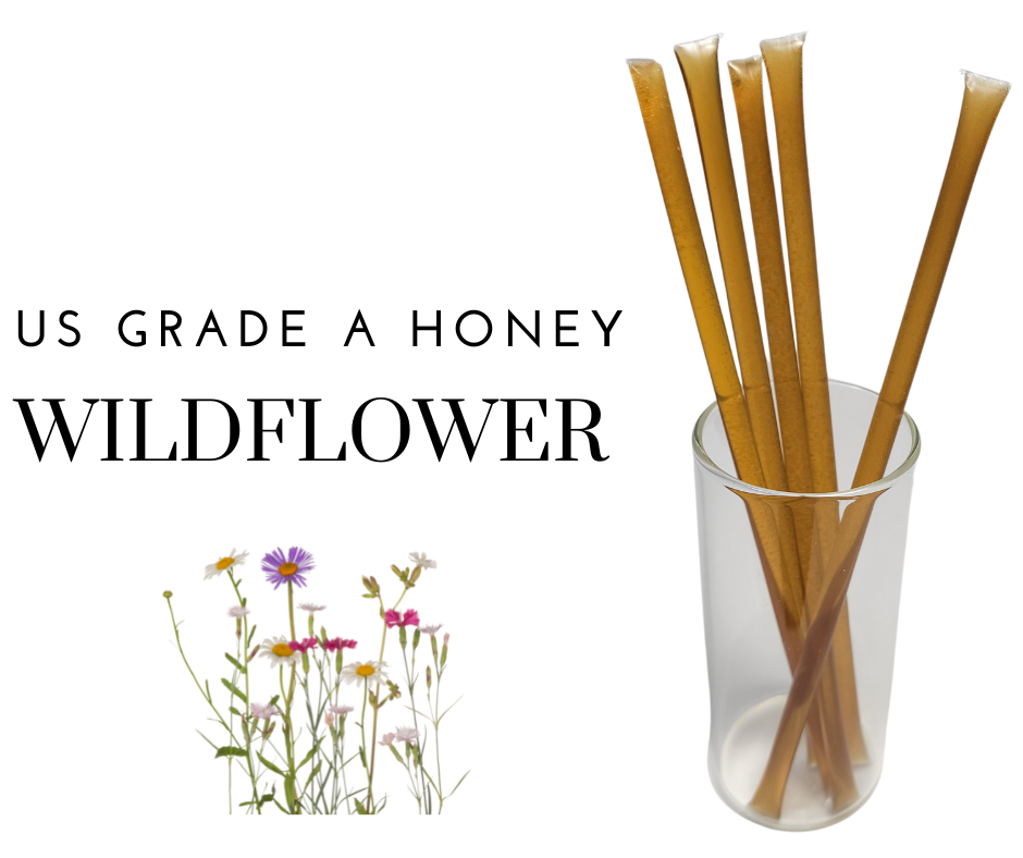 Candy Barn Express - Wholesale Honey - Bee Krazy Honey Sticks - Wildflower 50 Ct. Refill1