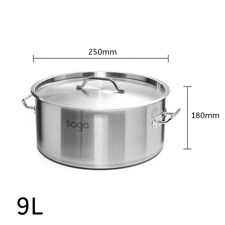 SOGA International Pty Ltd - Wholesale Cooking pot - SOGA Stainless Steel 9L Stockpot3