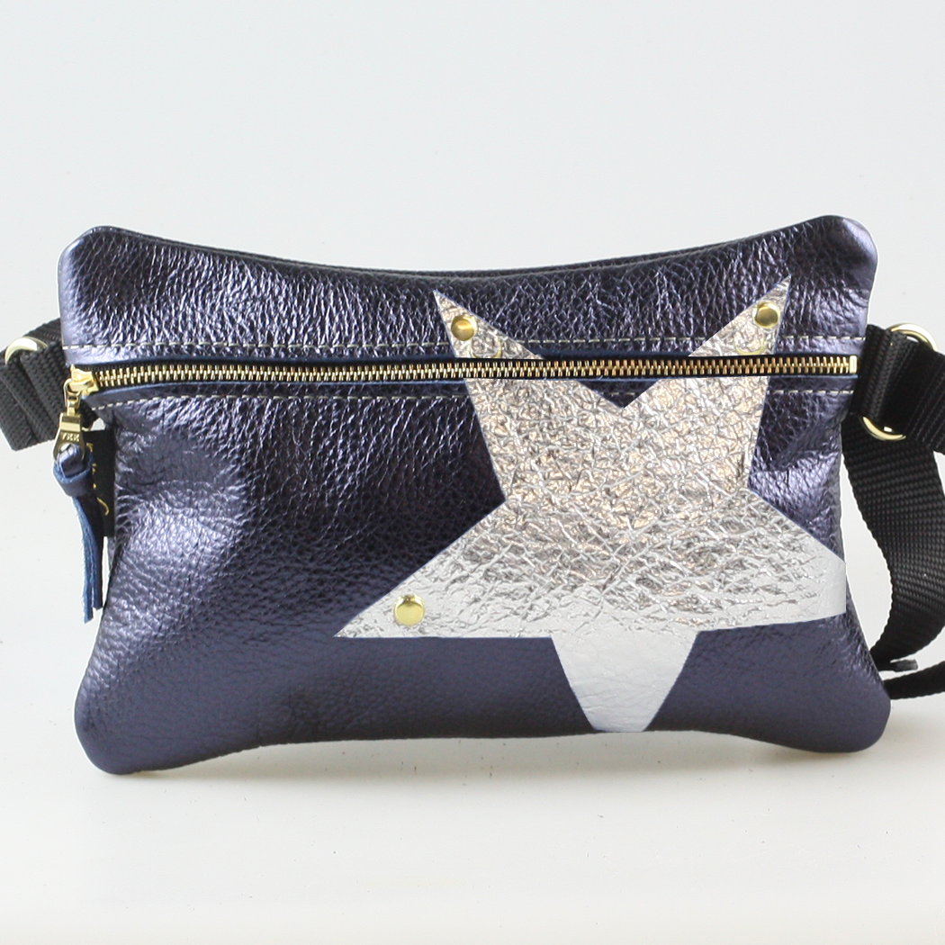 Zina Kao Exclusives - Wholesale Belt Bag - Women's - The Metallic Vail Hipbag w/Star Applique8