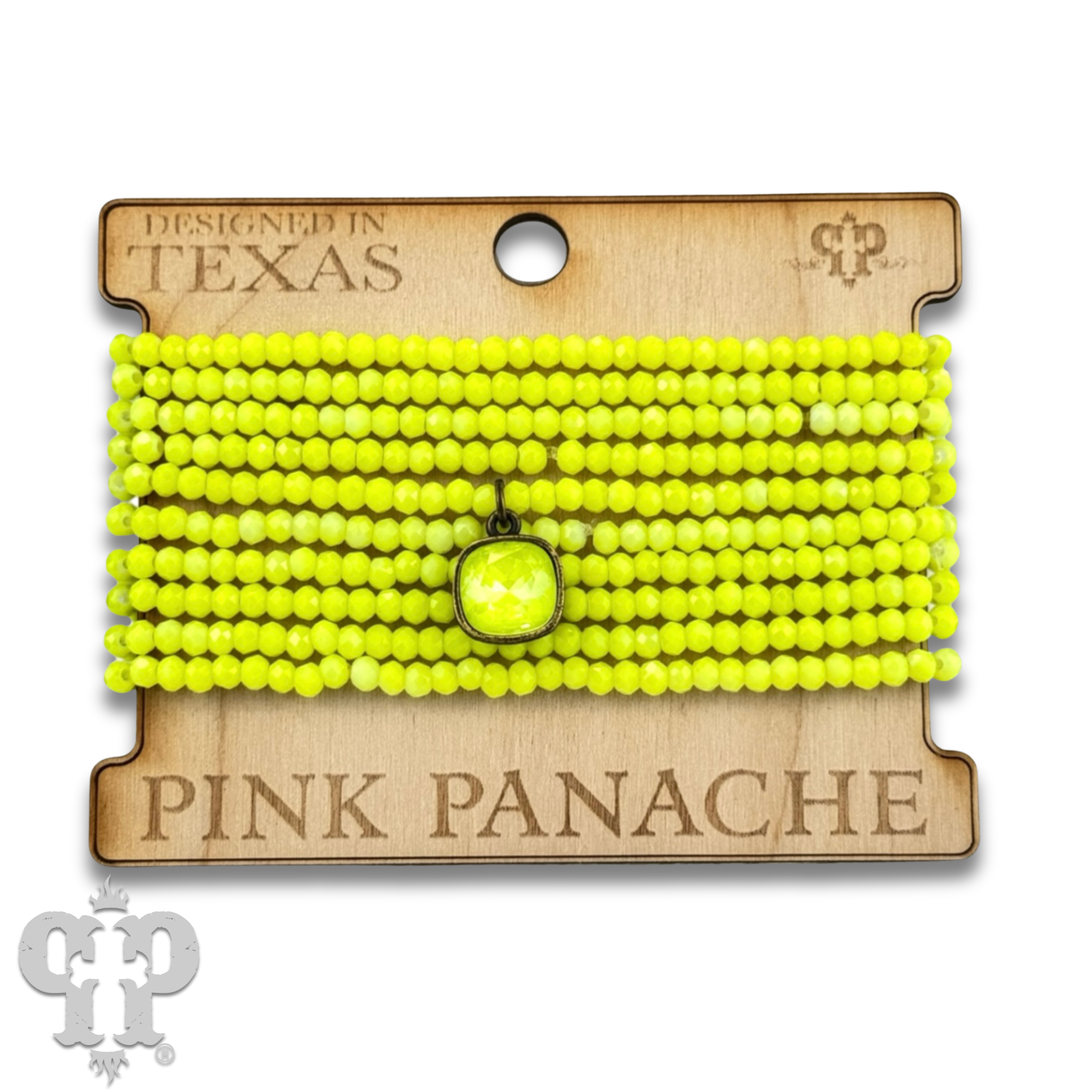 Pink Panache Brands - Wholesale Beaded Bracelet - Faceted small bead bracelet set with Austrian crystal - LC8