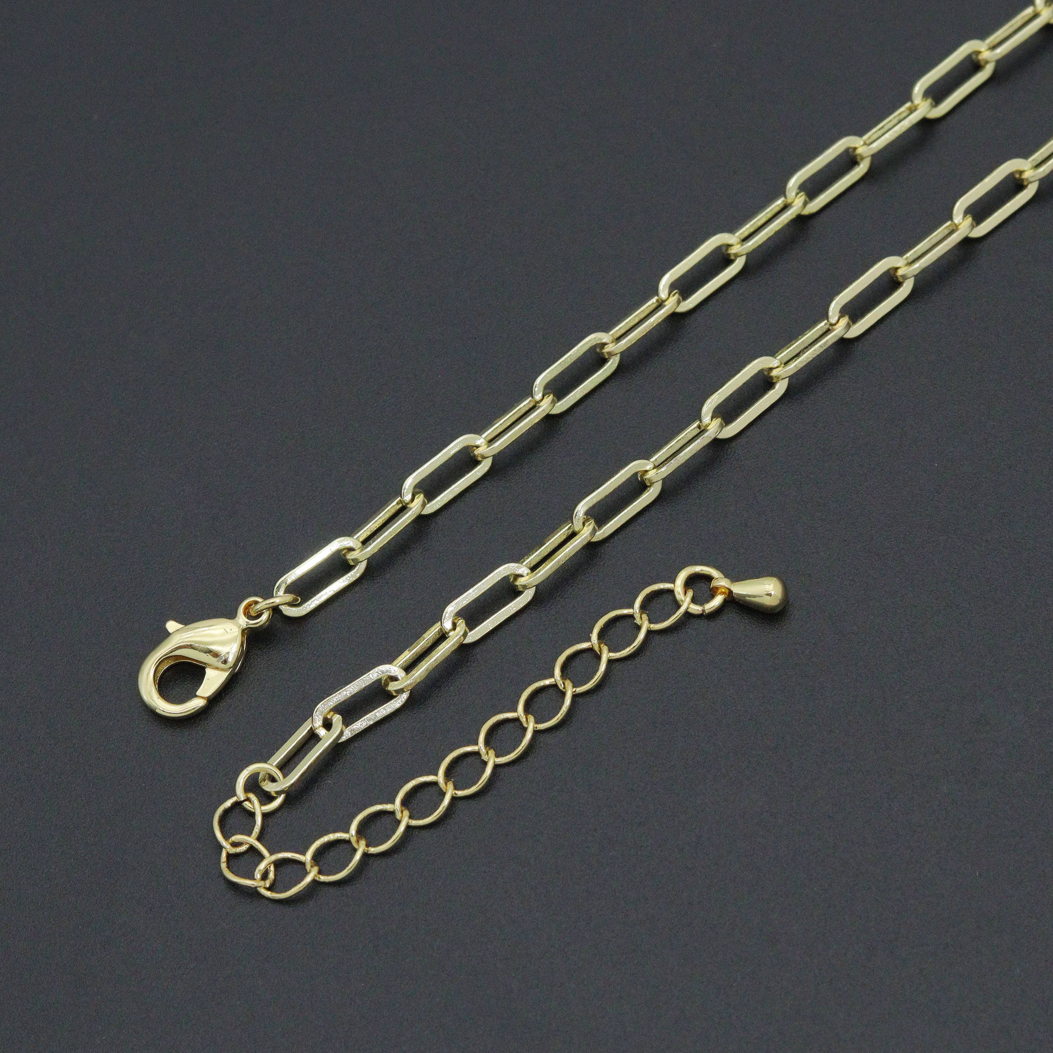 BestBeads&Beyond - Wholesale Link & Chain Necklace - Small Link Paperclip Necklace bracelet, sku#EF22210