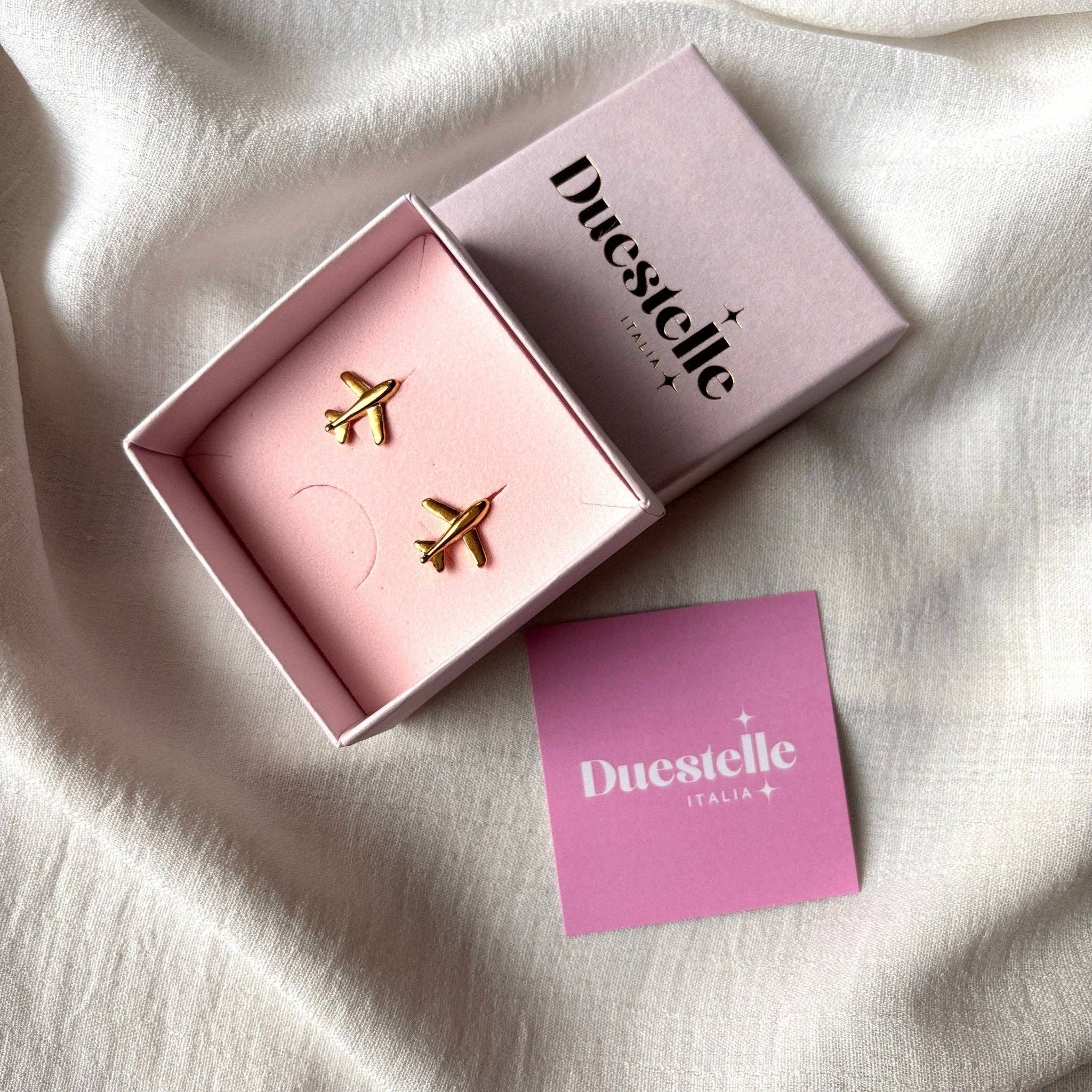 DUESTELLE ITALIA - Wholesale Stud/Post Earrings - Jet Set stud earrings gold plated 18K gold5