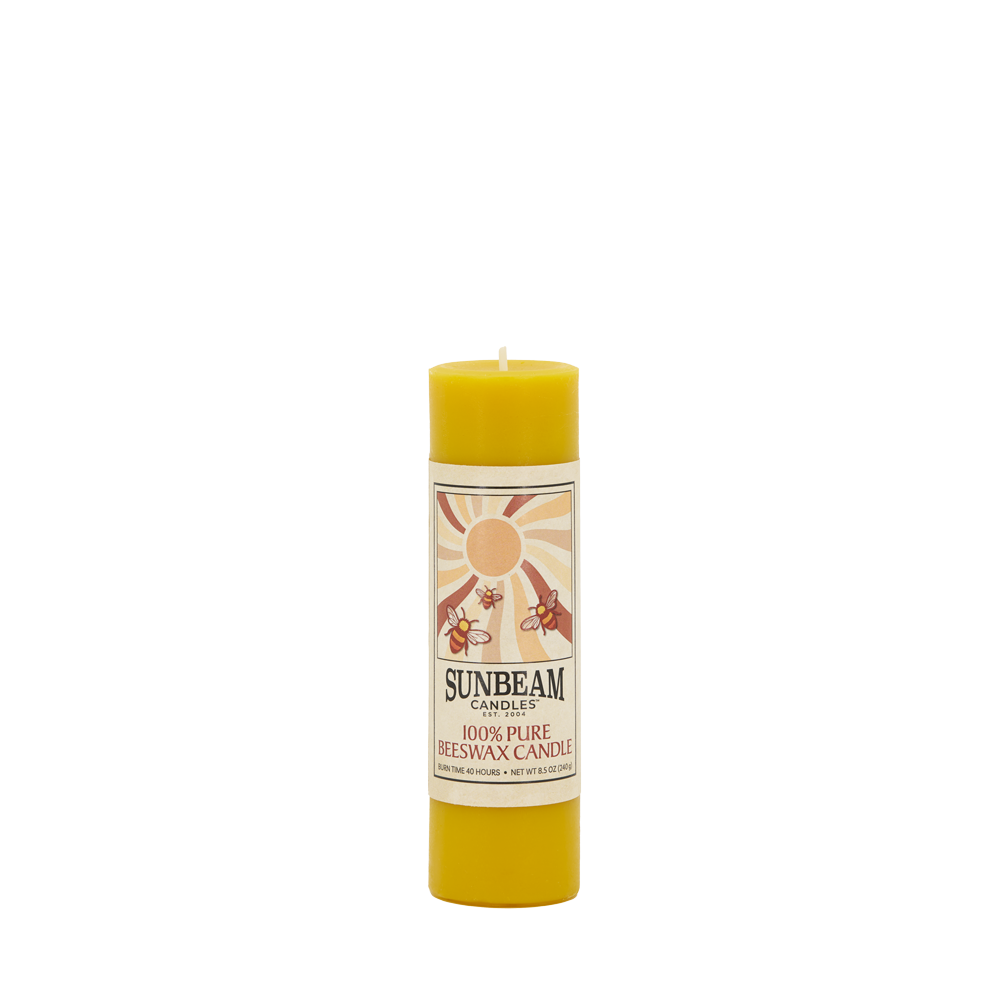 Sunbeam Candles, Inc - Wholesale Pillar Candle - Beeswax Smooth Pillars - Natural2