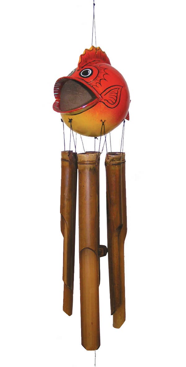 Cohasset Gifts - Wholesale Wind Chime - Blow Fish Bamboo Wind Chime0