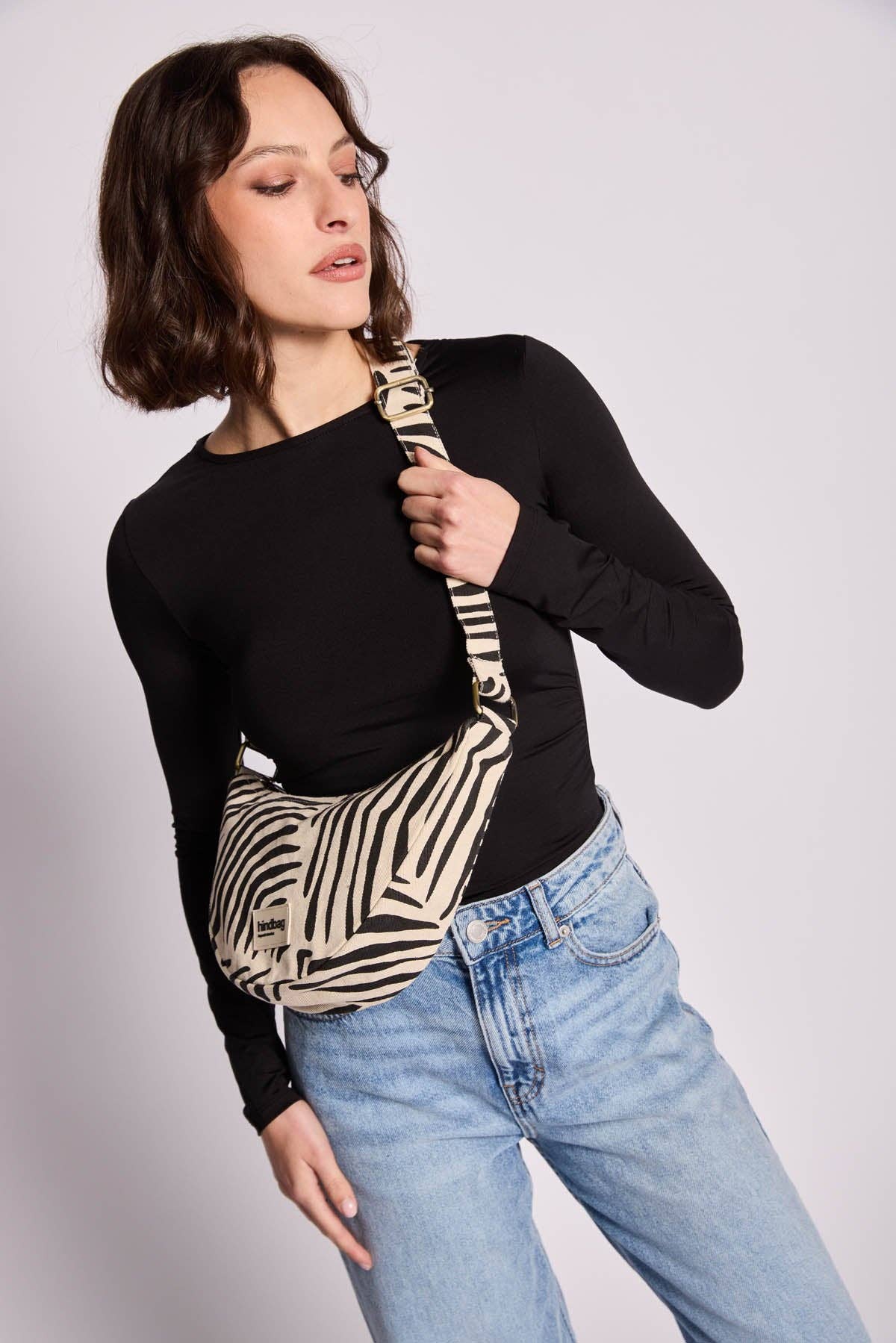 Hindbag - Wholesale Belt Bag - Women's - Andrea Fanny Pack in Cream Zebra2