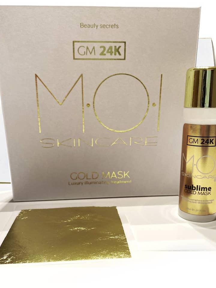 GOLD MASK 24K gold foil complete facial treatment for wholesale by sesioMWorld - M·O·I Professional