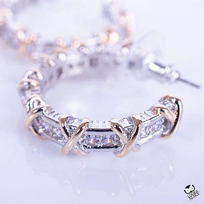 My Best Kept Jewelry - Wholesale Huggie Earrings - Channel Set X Huggies1