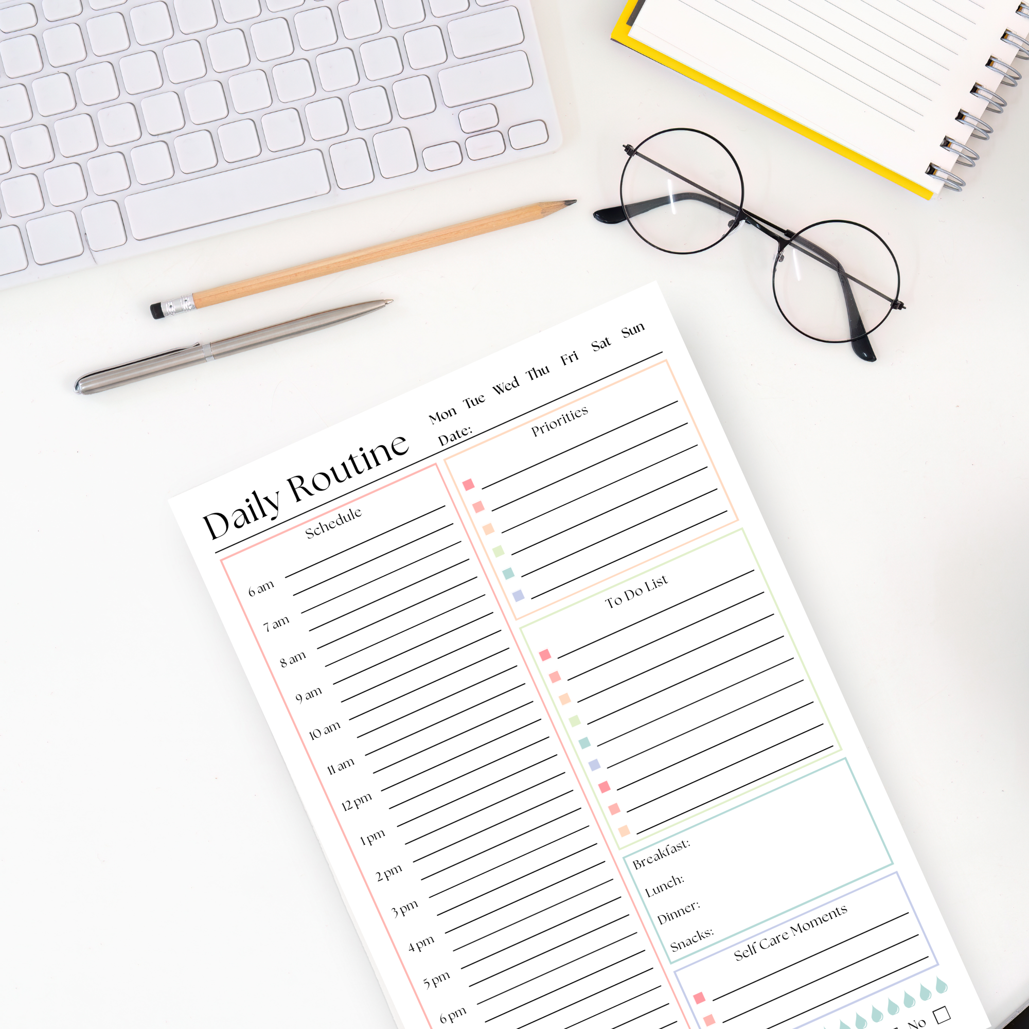 Eleventh and Taylor - Vente Blocs-notes - Planificateur de tâches quotidiennes : Bloc-notes de 50 pages détachables2