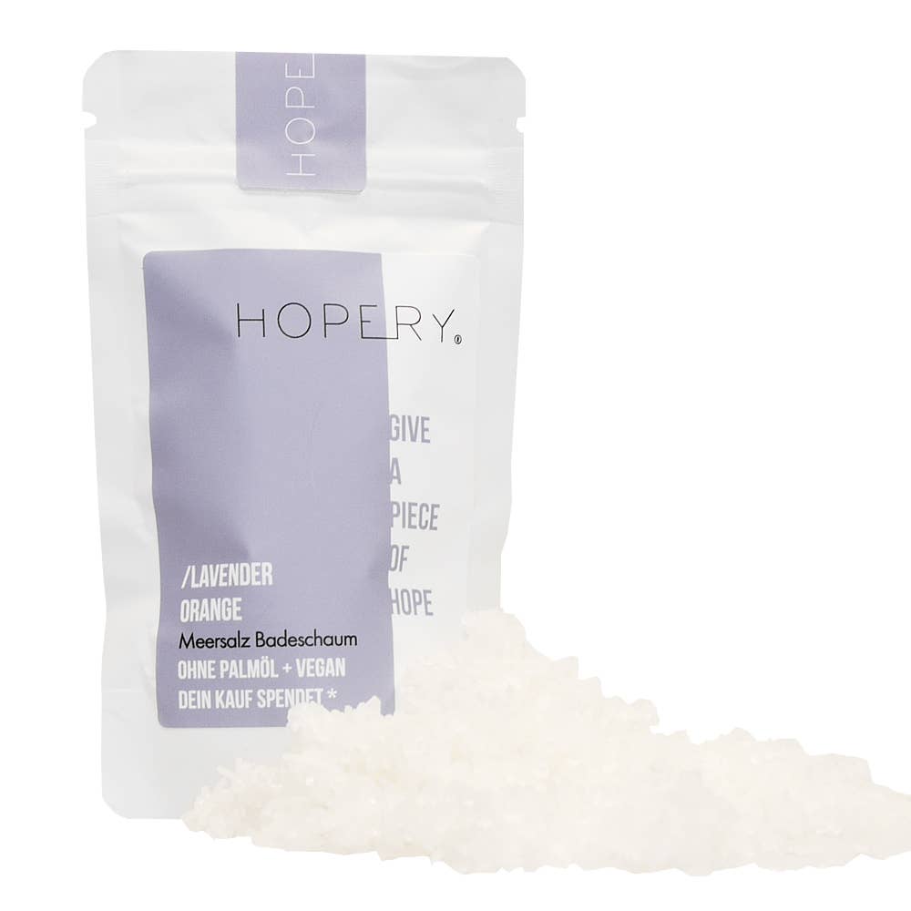 Hopery - Vente Sel de bain - Mousse de bain au sel marin Lavande Orange - petite - 70 g1