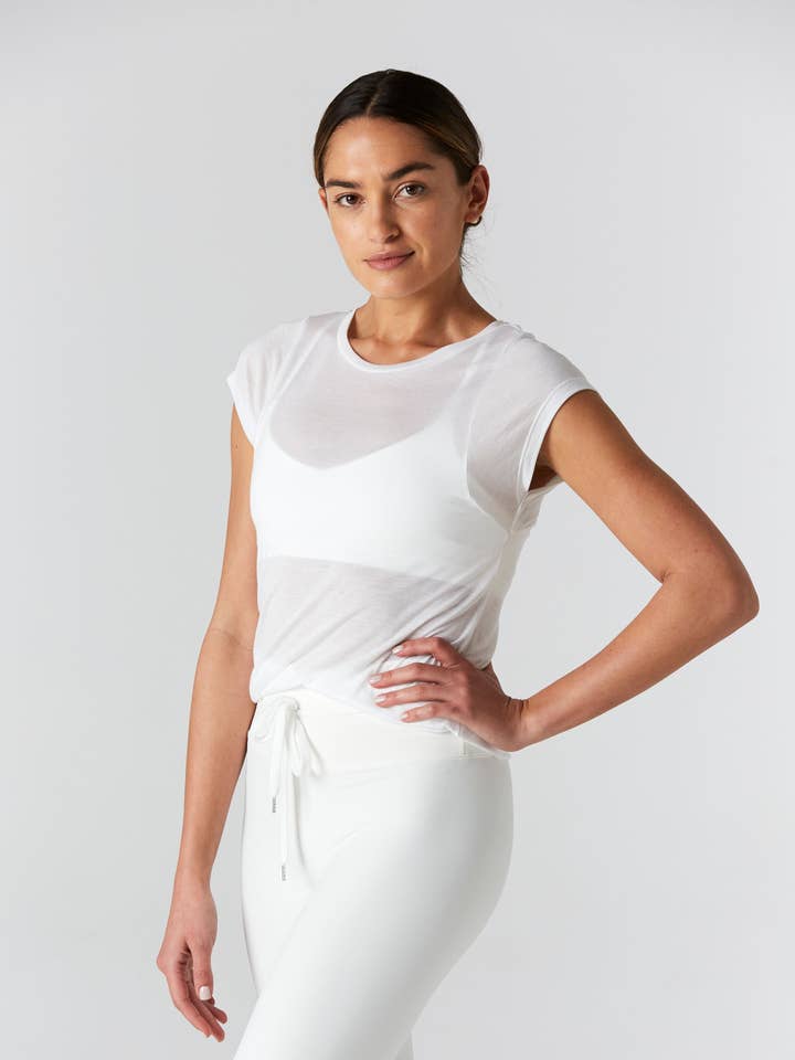 Camiseta básica blanca 2AT para venta al por mayor de 925fit