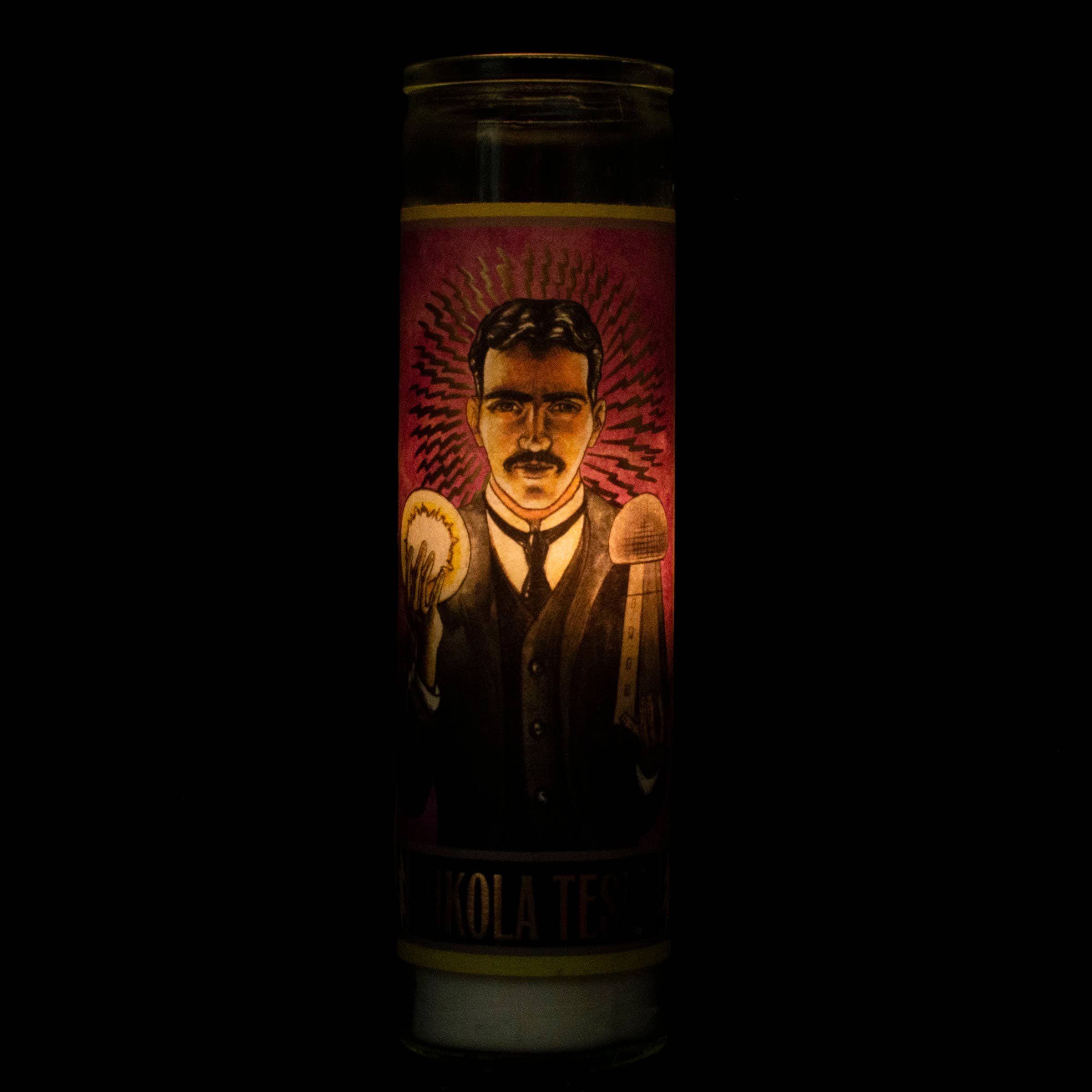 Unemployed Philosophers Guild - Wholesale Jar/Filled Candle - Tesla Secular Secular Saint Candle3