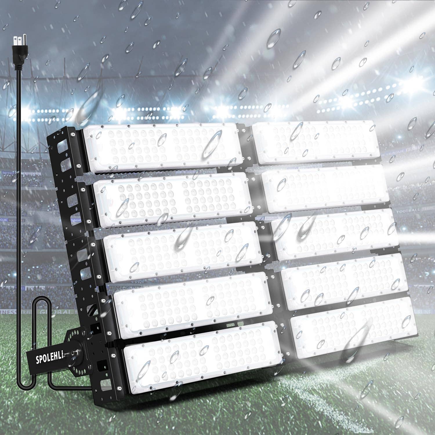 OutdoorSolarOutlet - Wholesale Outdoor/lawn light - 500W LED Stadium Flood Lights 3000W Equivalent 80000LM Super Bright LED Arena Lights 85-305V IP66 Waterproof 6500K0