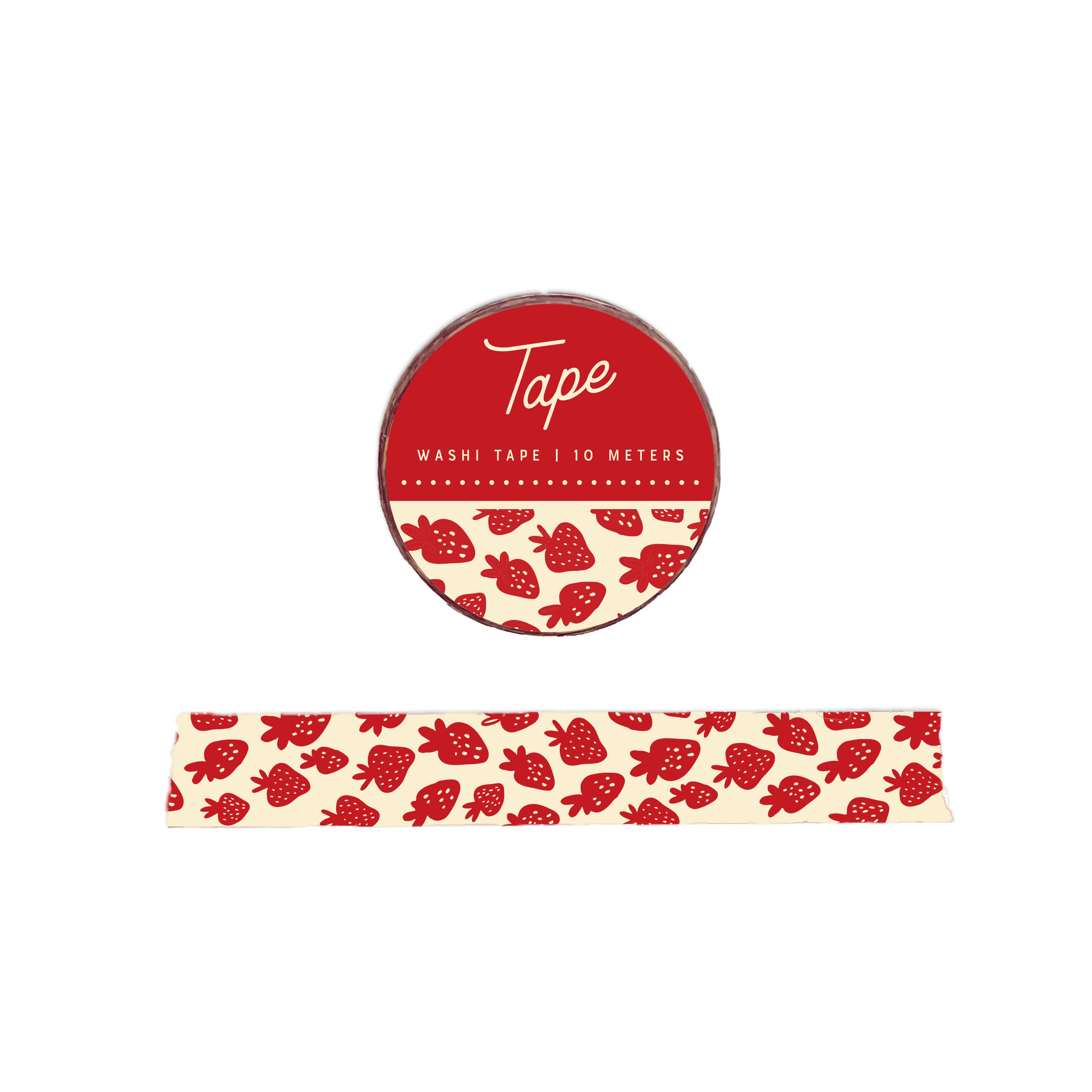 Ruff House Print Shop - Wholesale Washi Tape - Strawberry Washi Tape