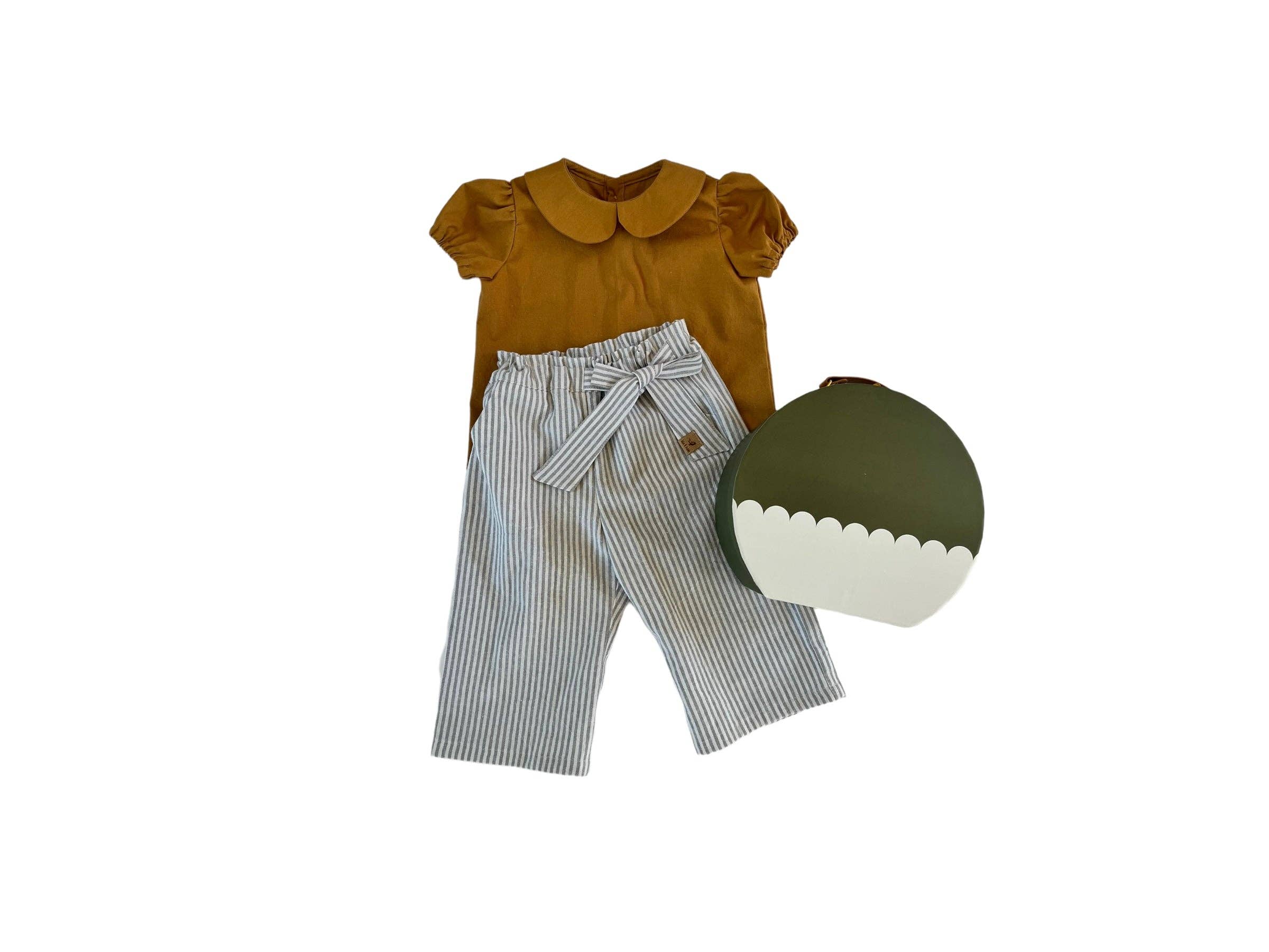 Tate & Adele - Wholesale Pants - Kids - Elsie Paper Bag Waist WIDE Leg Pant with Tie8