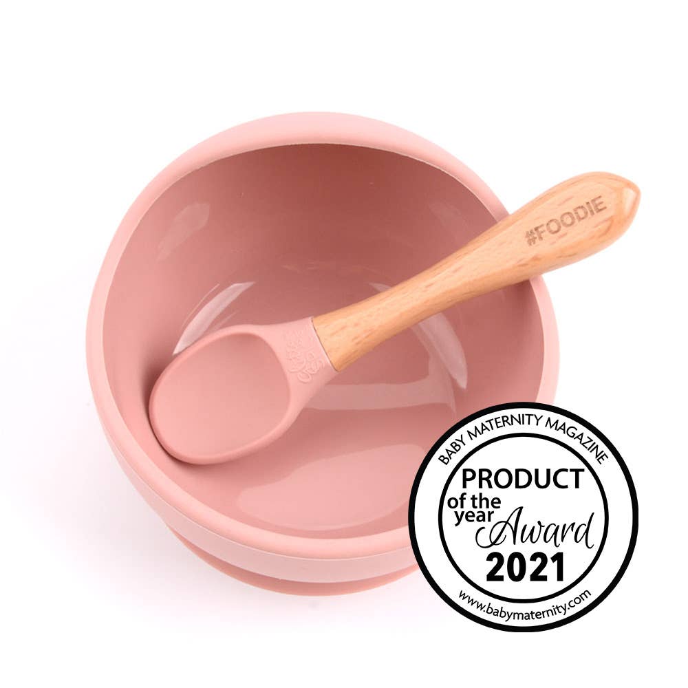 Glitter & Spice - Wholesale Dinnerware Set - Kids & Baby - Silicone Bowl with Spoon Set2