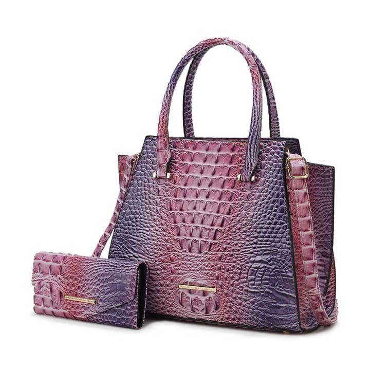 MKF Miriam Tote - Borsa da donna con portafoglio, motivo coccodrillo, stile casual per la vendita all'ingrosso da parte di MKF Collection