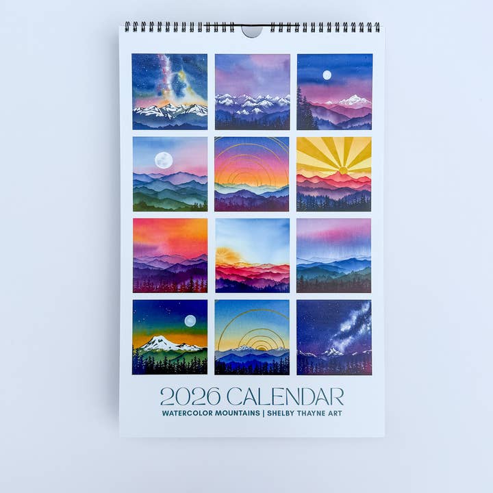 Shelby Thayne Art - Wholesale Calendar - 2026 Mountain Nature Calendar | Hanging Wall Calendar2