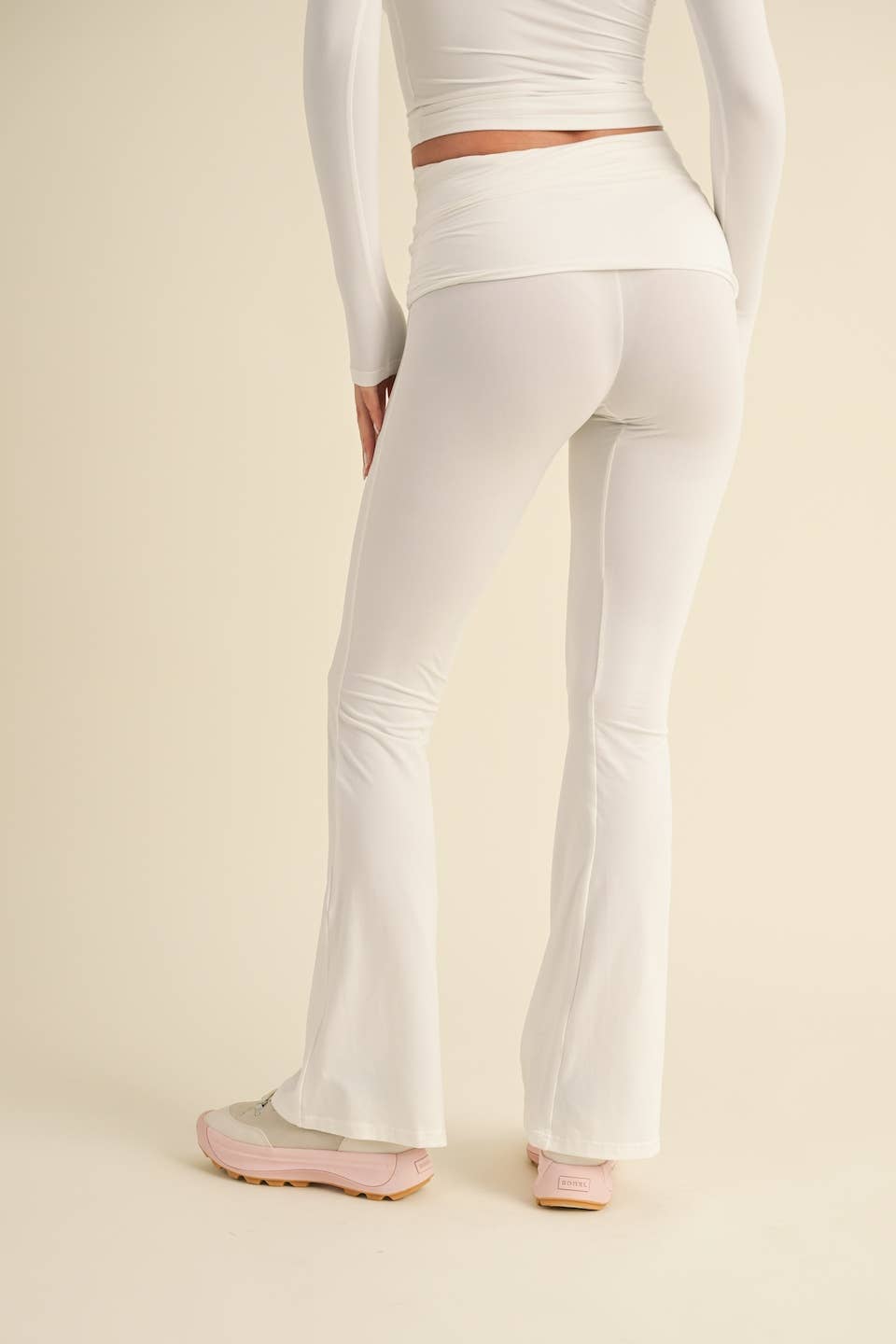 KIMBERLY C - Wholesale Pants - Women's - Soft Knit Foldover Flare Pants56