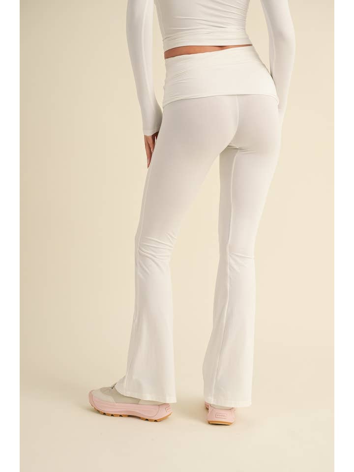 KIMBERLY C – wholesale Pants – Women's – Soft Knit Foldover Flare Pants49