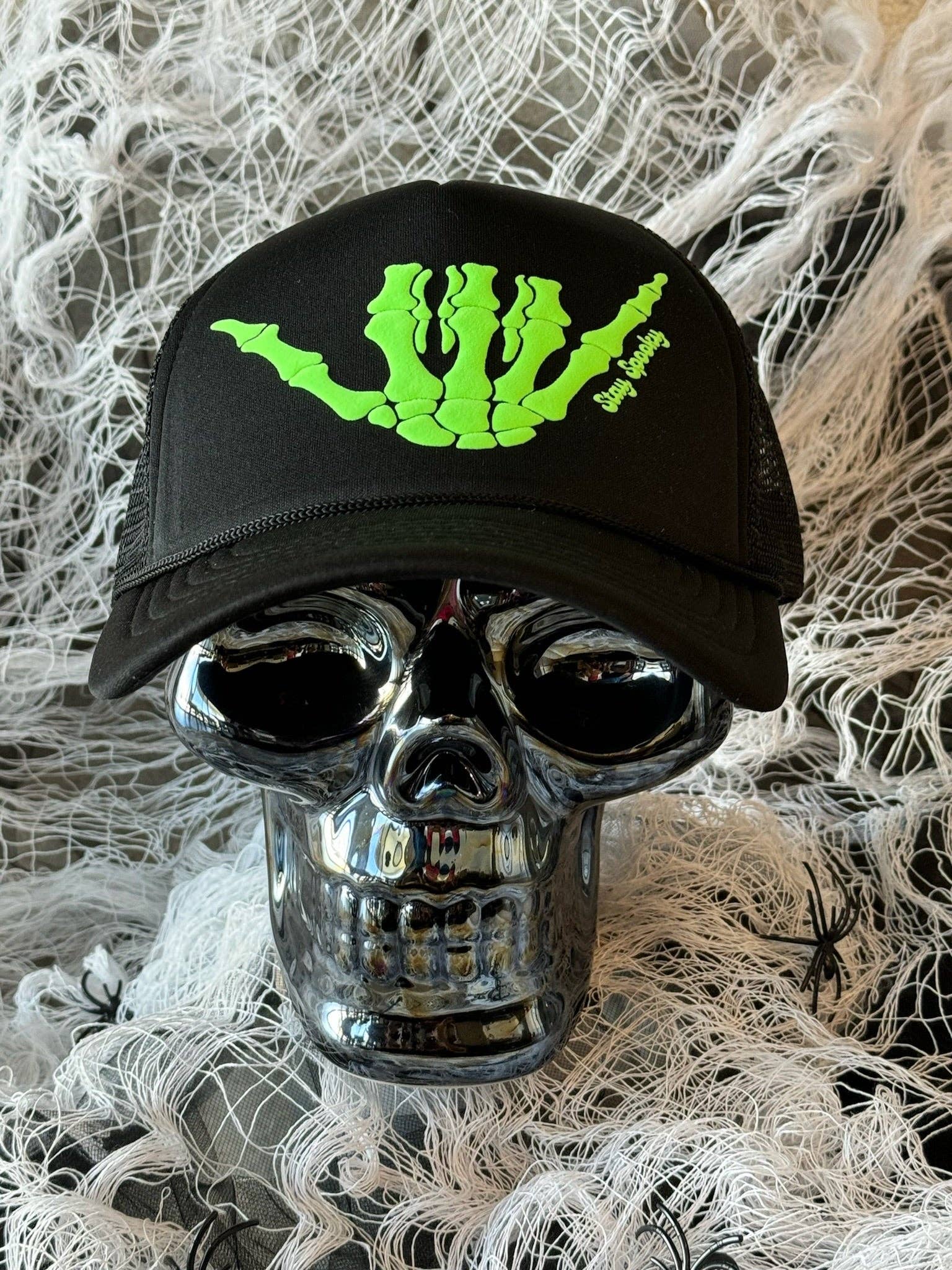 Malibu and Mint - Wholesale Trucker Hat - Women's - Hang Loose Skelton Bones Trucker Hat2